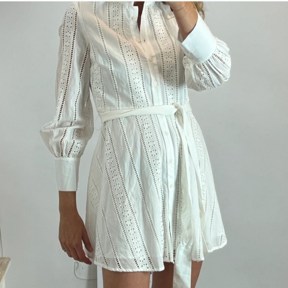 Zara White Lace Mini Dress